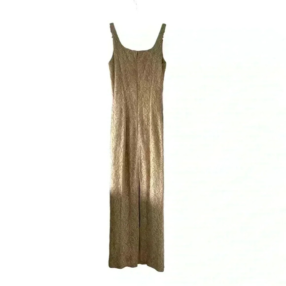 Bari Jay Women's Formal Vintage Evening Gold Sequin Dress Size 7/8 - Picture 2 of 10